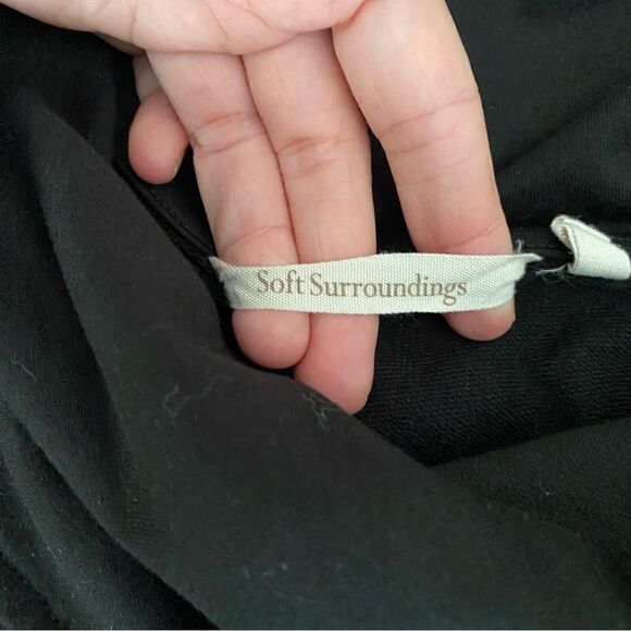 Soft Surroundings Kassidy Cowl Neck Pullover Tunic Black Small - Picture 6 of 6